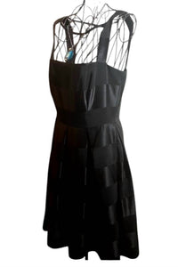 London Times - Sheer Top Fit And Flare Dress