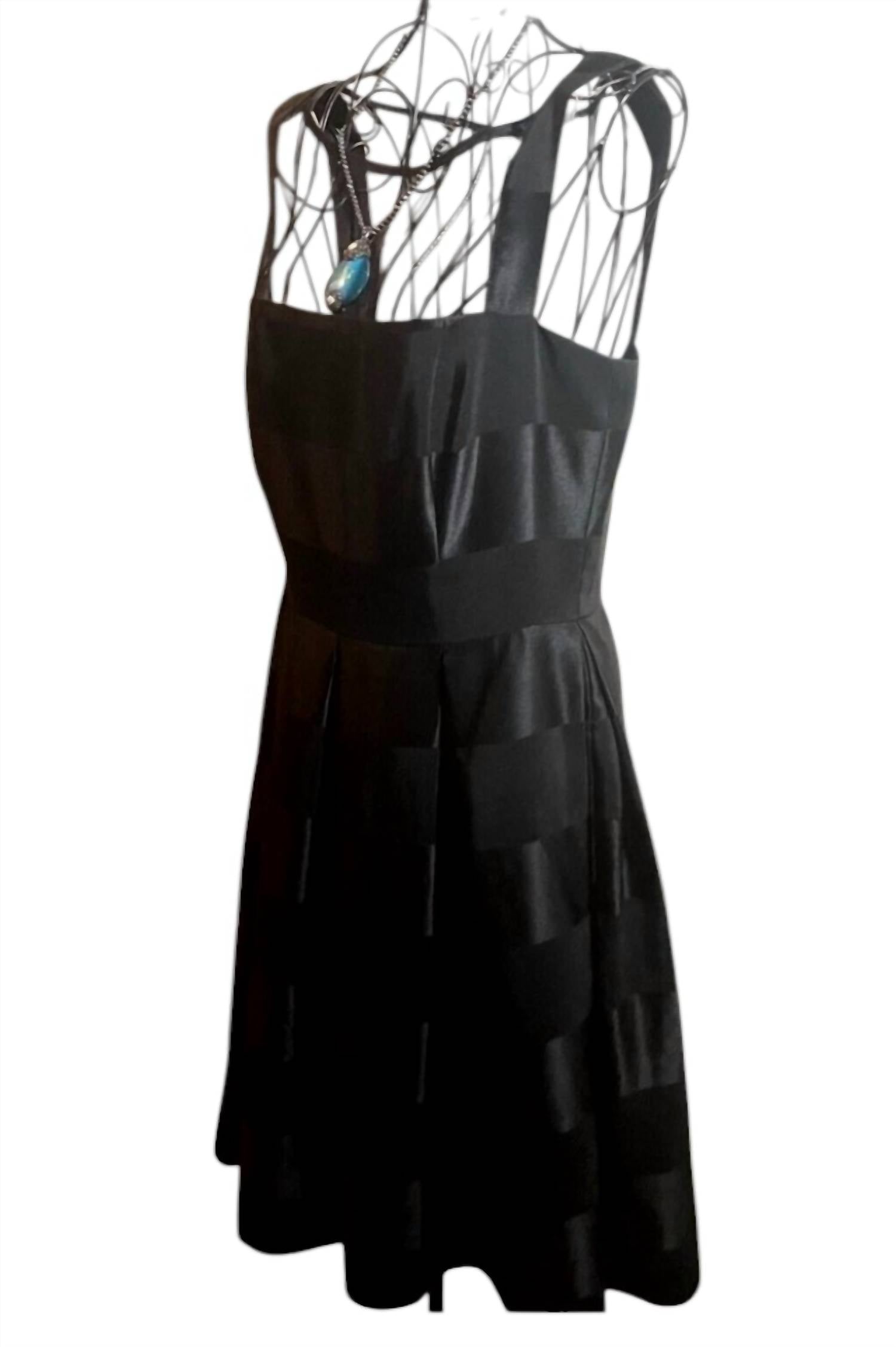 London Times - Sheer Top Fit And Flare Dress