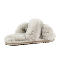 Mou - Women's Criss-Cross Double-Face Shearling Slipper
