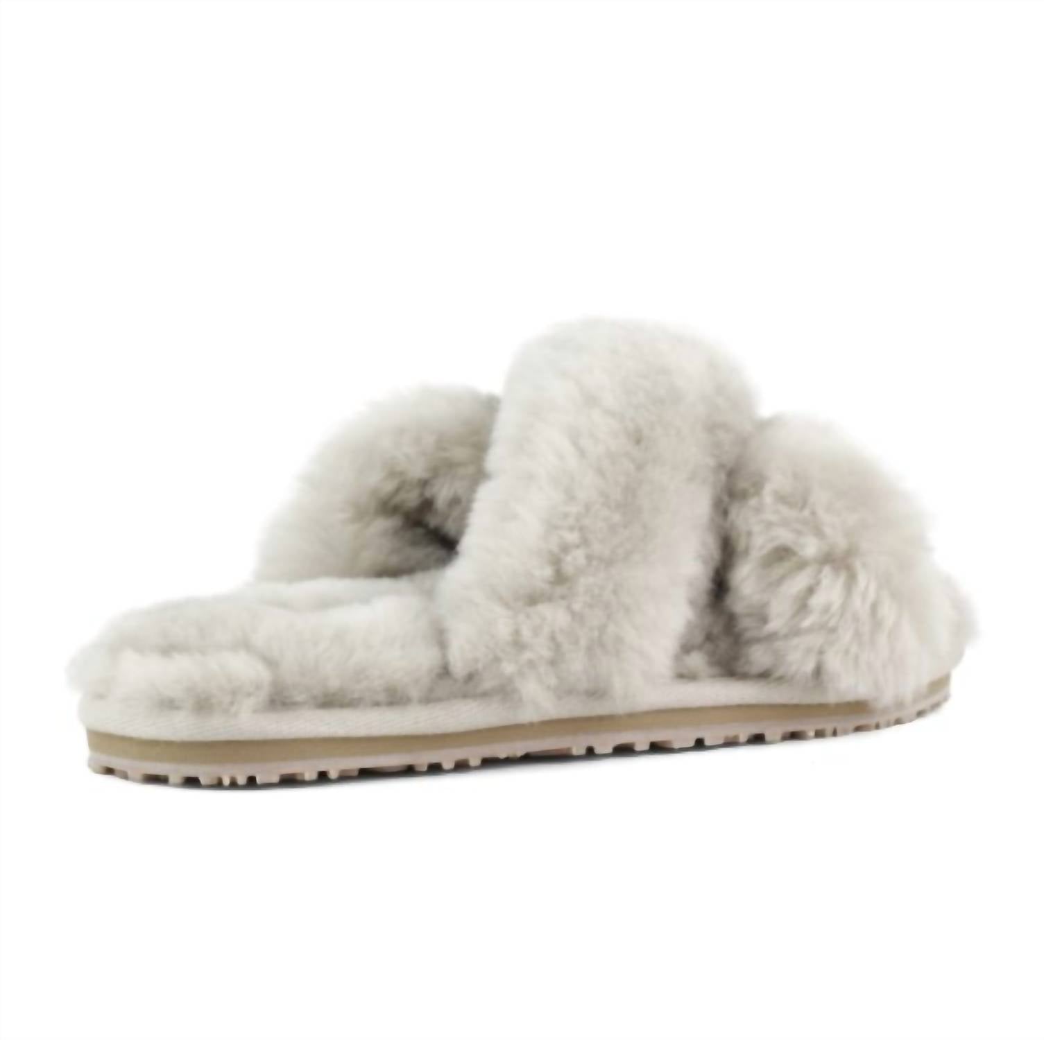 Mou - Women's Criss-Cross Double-Face Shearling Slipper