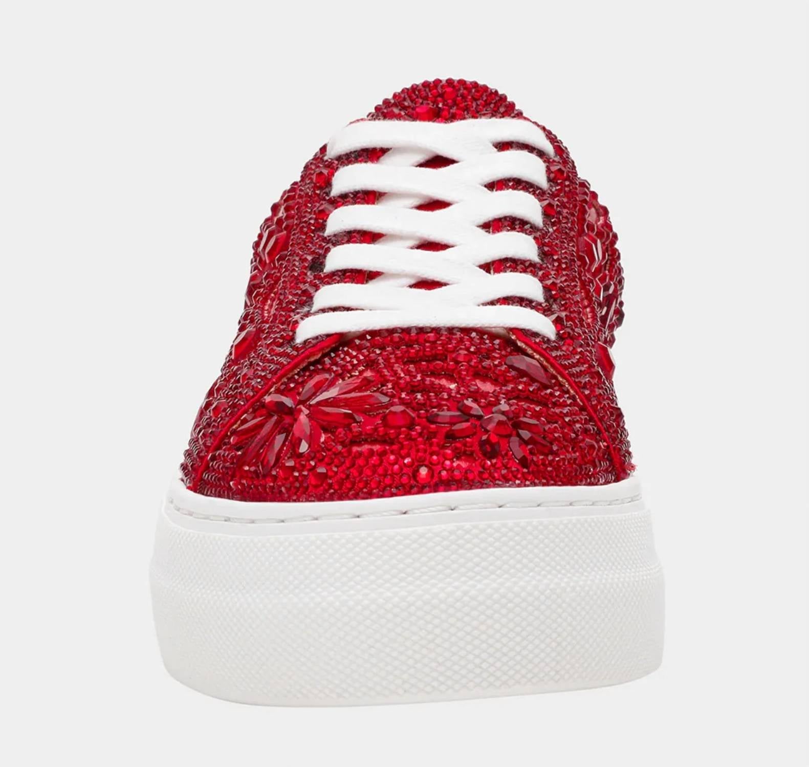 Betsey Johnson - Women's Reily Rhinestone Platform Sneaker Shoes