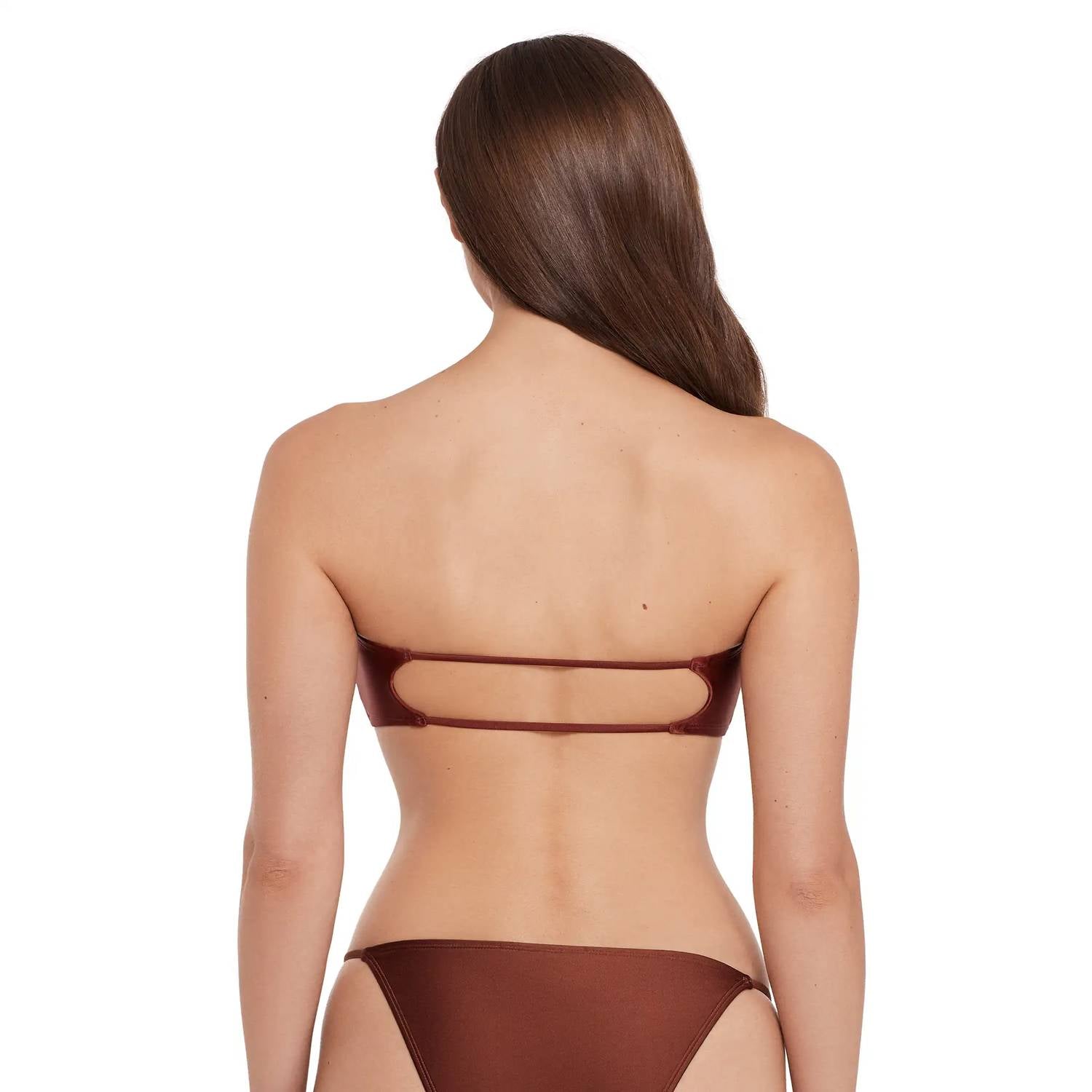 Steve Madden - Cutout Bandeau Bead Bikini Top
