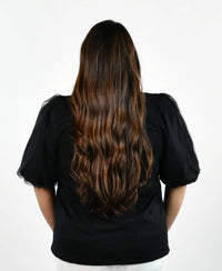 Geegee - Shirt With Sheer Sleeve - Plus