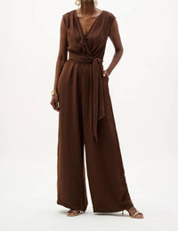 Joseph Ribkoff - Wrap Wide Leg Pull-on Jumpsuit