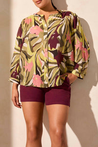 Tribal - Flowy Dolman Sleeve Blouse