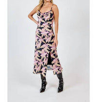 Sadie & Sage - Candlelight Cowl Neck Midi Dress With Slit