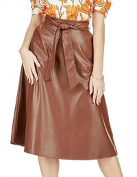 Jade - Pleather Midi Skirt