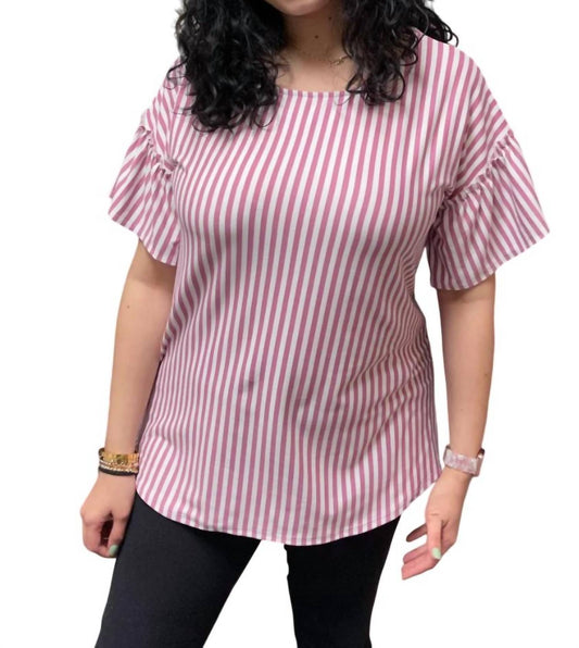 Sew In Love - Stripe Ruffle Top