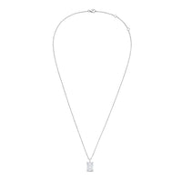 Diana M Jewels - 2.00 Ct Emerald-cut Lab-grown Diamond Solid Bail Pendant Necklace
