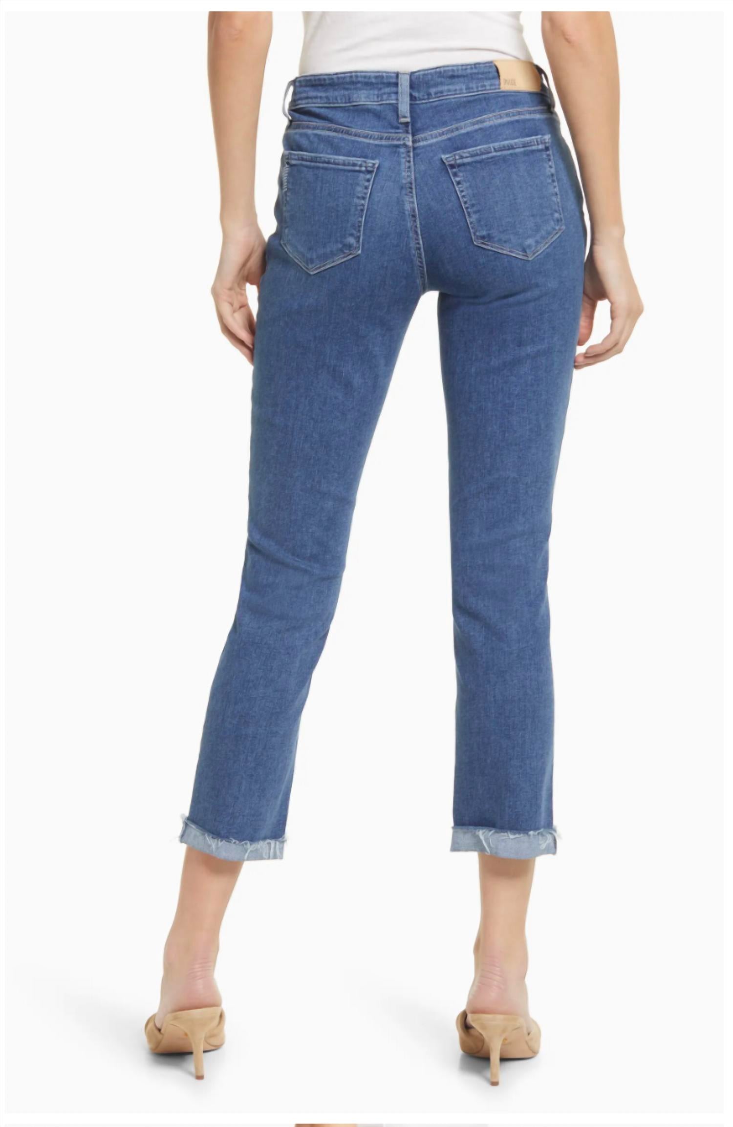Paige - Women's Brigitte Raw Hem Cuff Slim Boyfriend Jeans