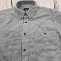 F/X Fusion Men's Long Sleeve Waffle Shirt in gray - men's shirt - detail view
