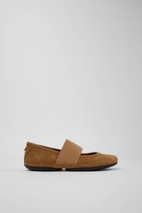 CAMPER Women's Right Nina Nubuck Leather Ballerina Flats in brown - women's flats