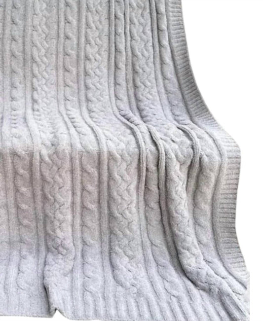 Judson & Company - Soft Cable Knit Microfiber Throw Blanket