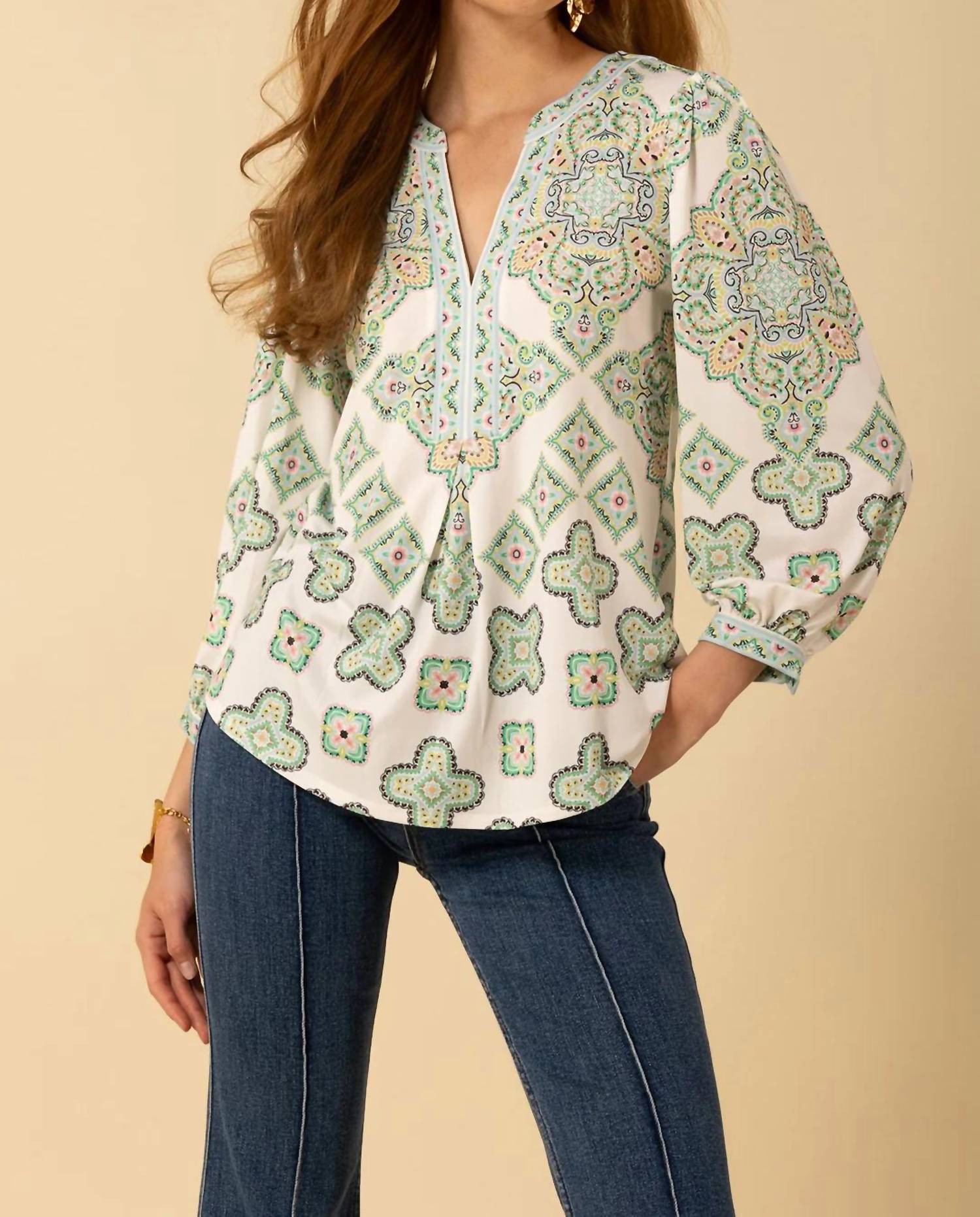 Hale Bob - V Neck Jersey Top
