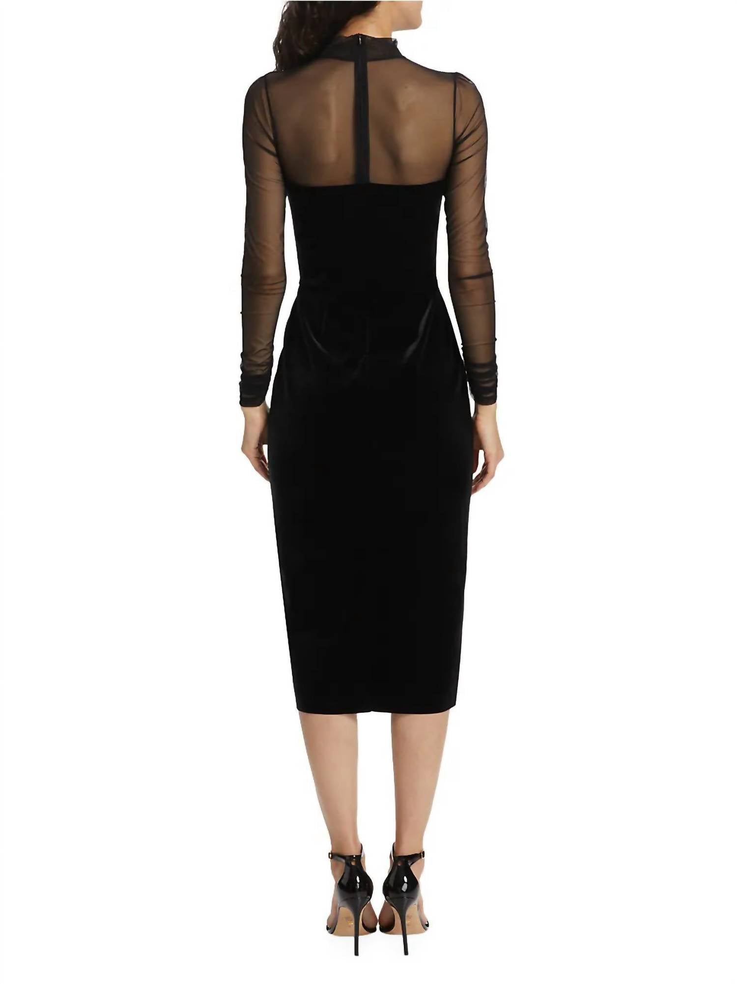 Chiara Boni - Calanta Velvet Illusion Midi-Dress