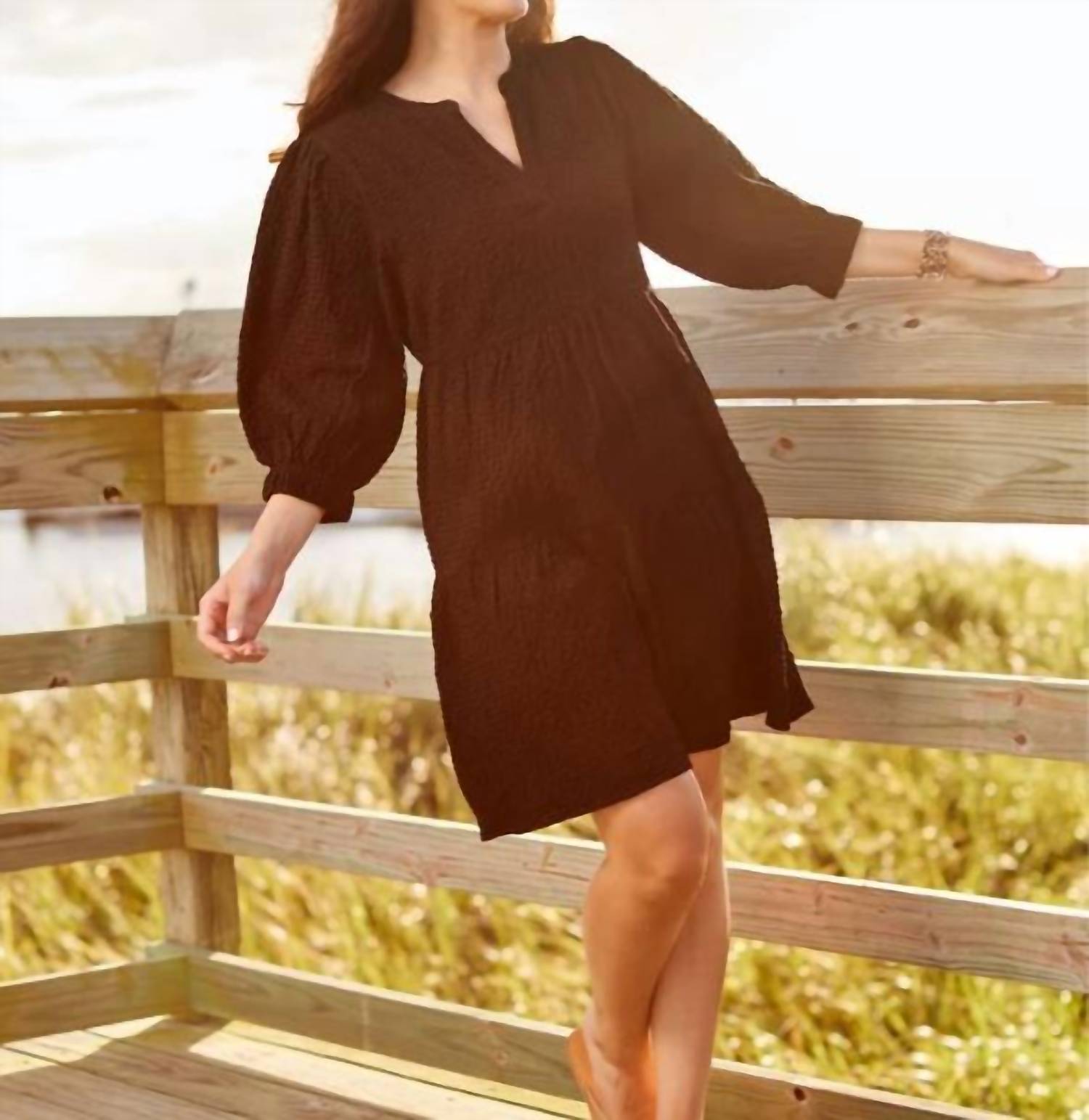 Mary Square - V Neck Mini Dress