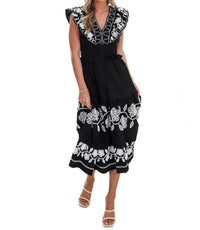 Strut & Bolt - Tell Me Everything Embroidery Midi Dress