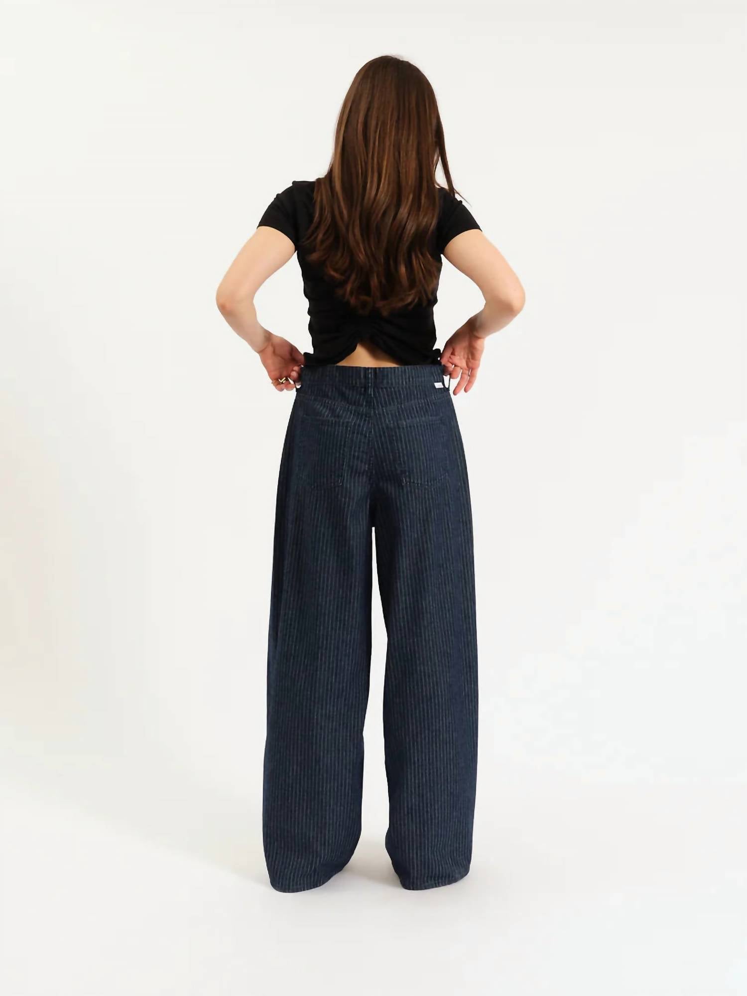 DAZE Highland Baggy Jeans in pinstripe - women's jeans - view 5