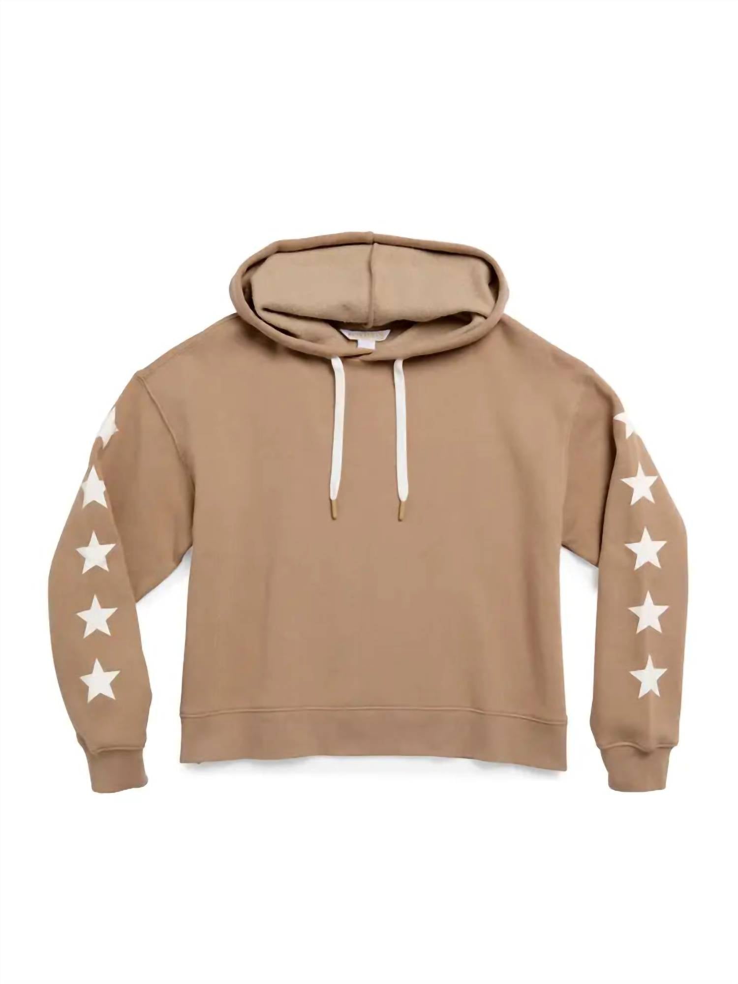 Shiraleah Women's Stars Relaxed Hoodie in tan - women's top