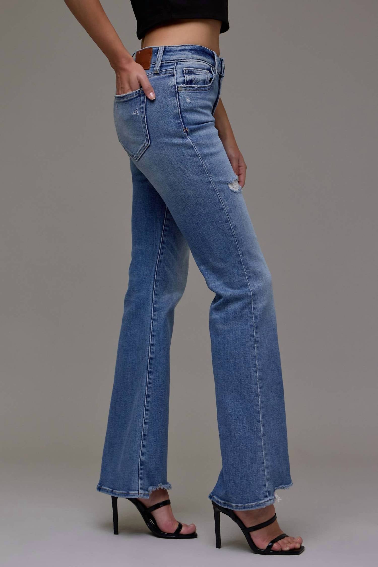 Hidden - Happi Mid Rise Flare Jean