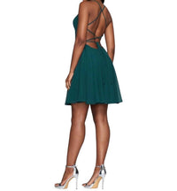 Faviana - Halter Neck A-line Mini Dress