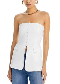 Fore - Gwen Strapless Button Up Corset Tube Top