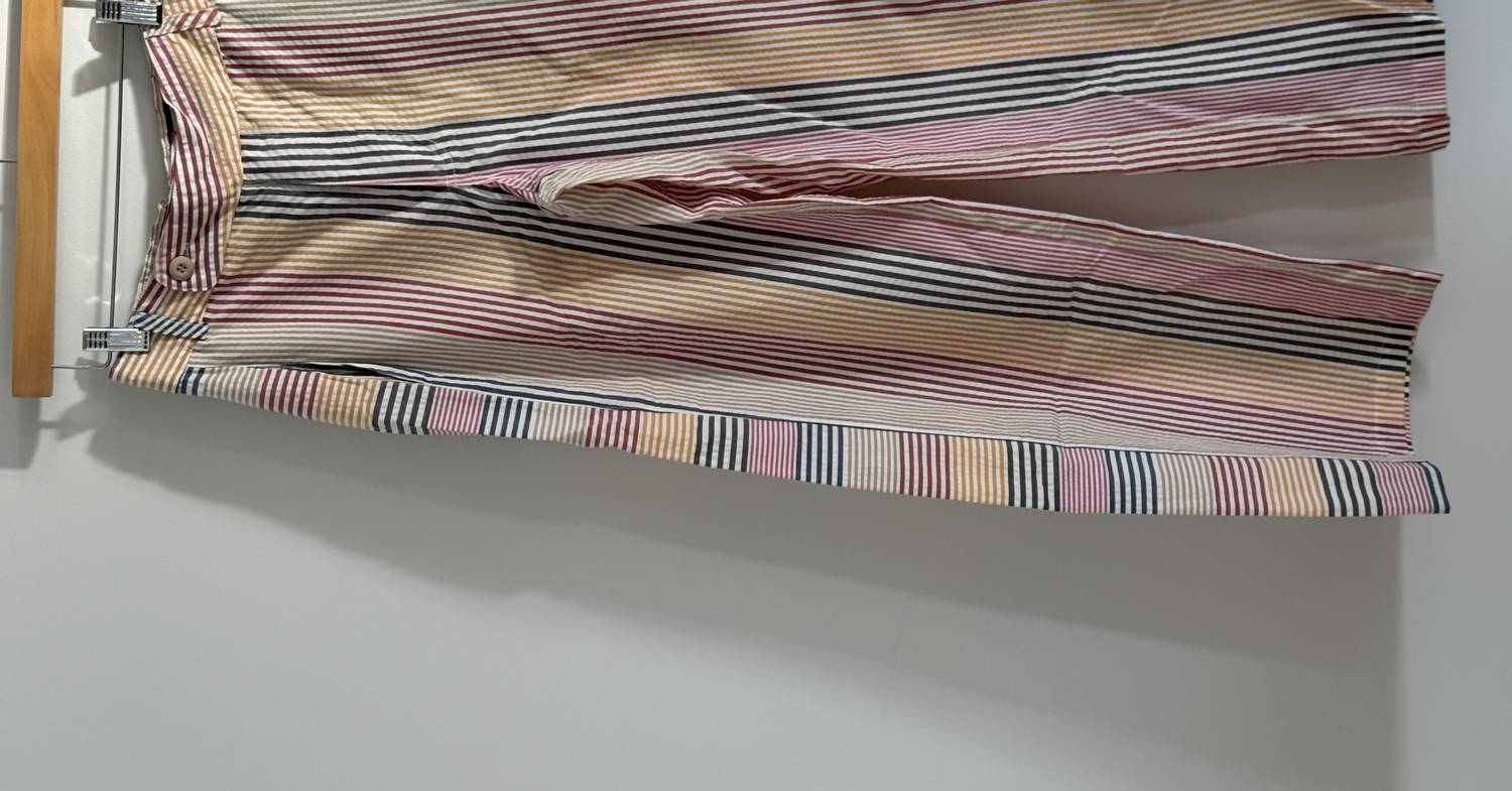 A SHIRT THING Women's Milagro Seersucker Pant in pink melon - women's pants
