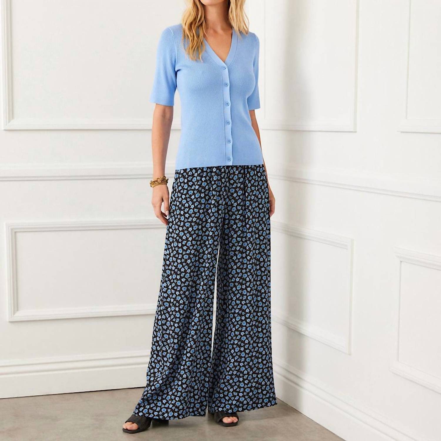 Karen Kane - Short Sleeve Ribbed Cardigan Sweater