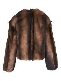NILI LOTAN Elan Shearling Jacket in camel brown - women's jacket - view 6