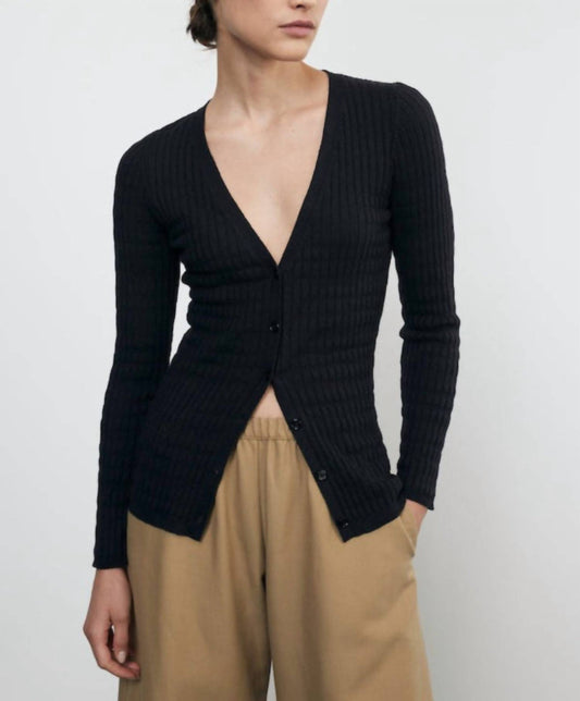 Enza Costa - Linen Cotton V-neck Cardigan