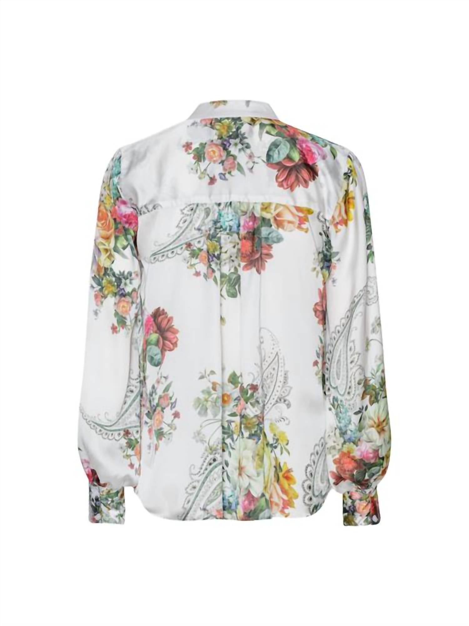 Karmamia Women's Cornelia Shirt in posy - women's blouse - detail view