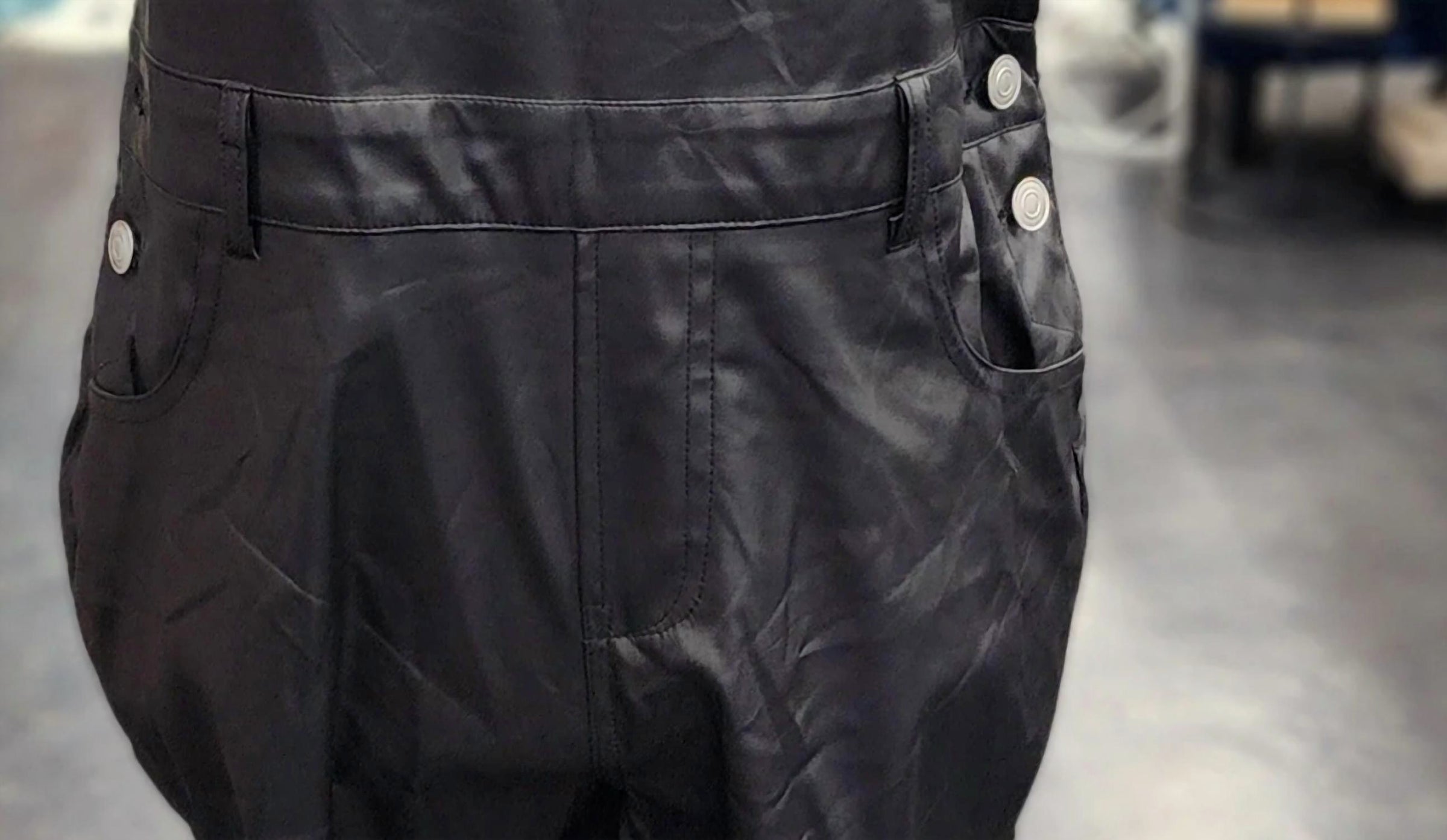 Entro - Women's Pleather Overalls