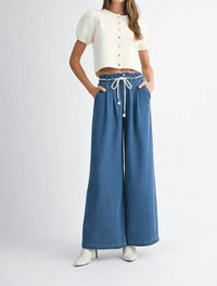 Mable - Rope Tie Jeans