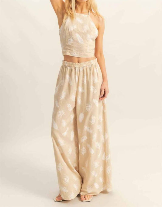 Hyfve - Patterned Halter And Pant Set