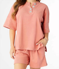 Coco + Carmen - Weekend Brushed Pocket Shorts Set