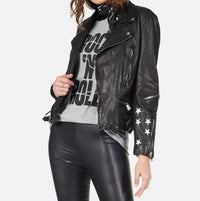 Lauren Moshi - Pre-loved Posey Star Leather Moto Jacket