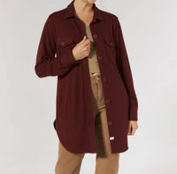 7Diamonds Generation Buttery-soft Shacket in brick - women's jacket