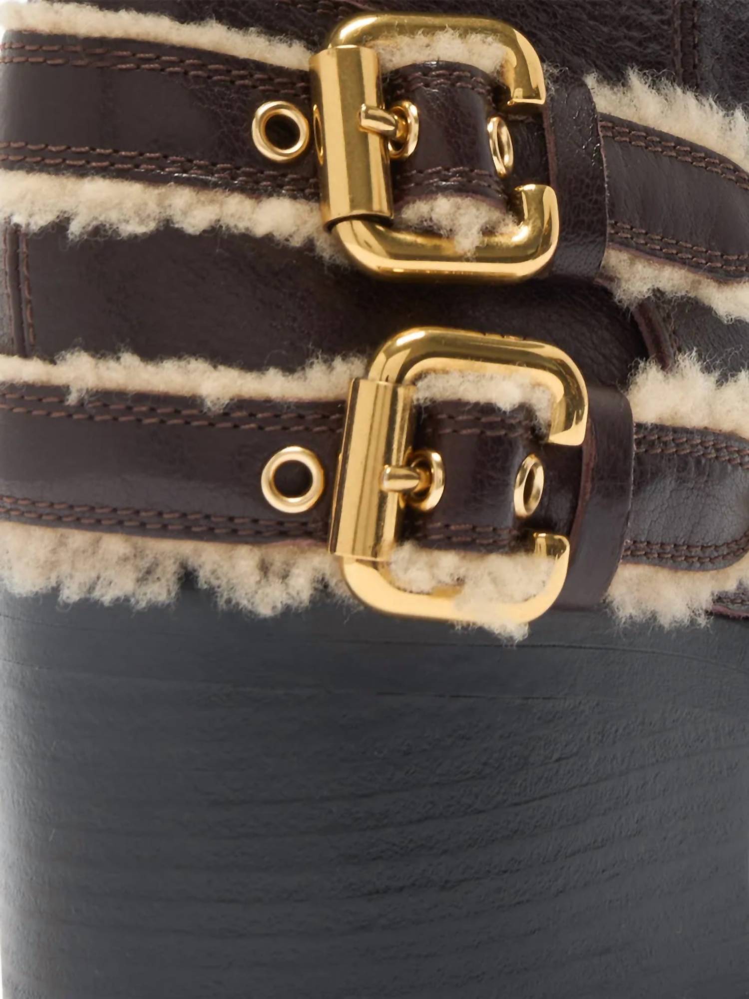 Chloe Women's Dakota Shearling Boot in burnt wood - women's shoe - view 4