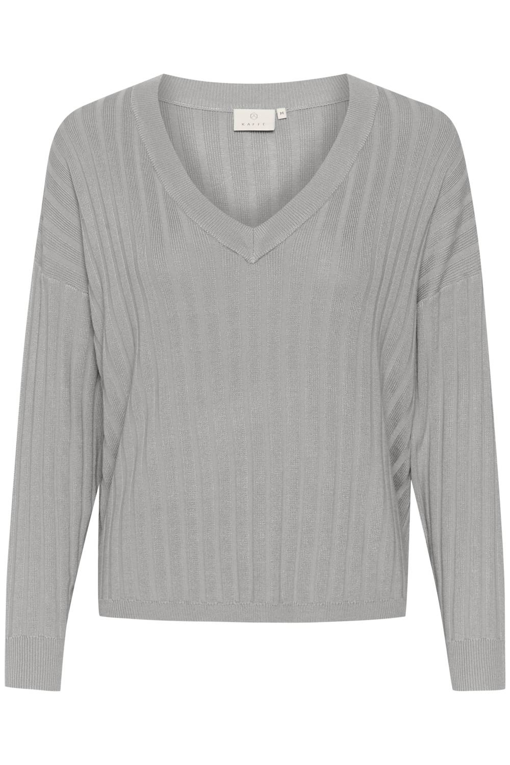 Kaffe - Kalola V-neck Striped Loose Fit Pullover