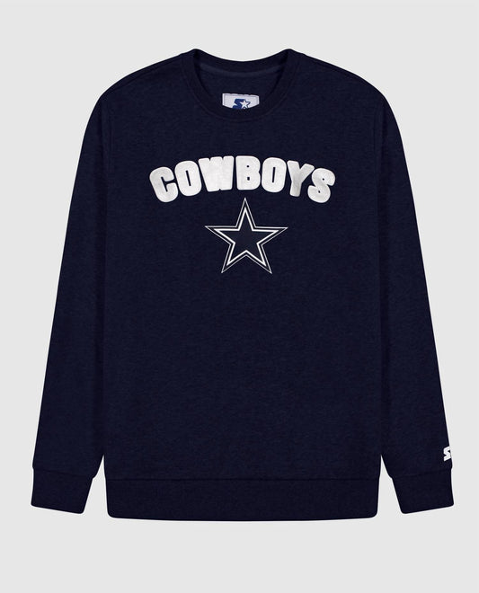 Starter - Men's Dallas Cowboys Long Sleeve Crew Neck Shirt