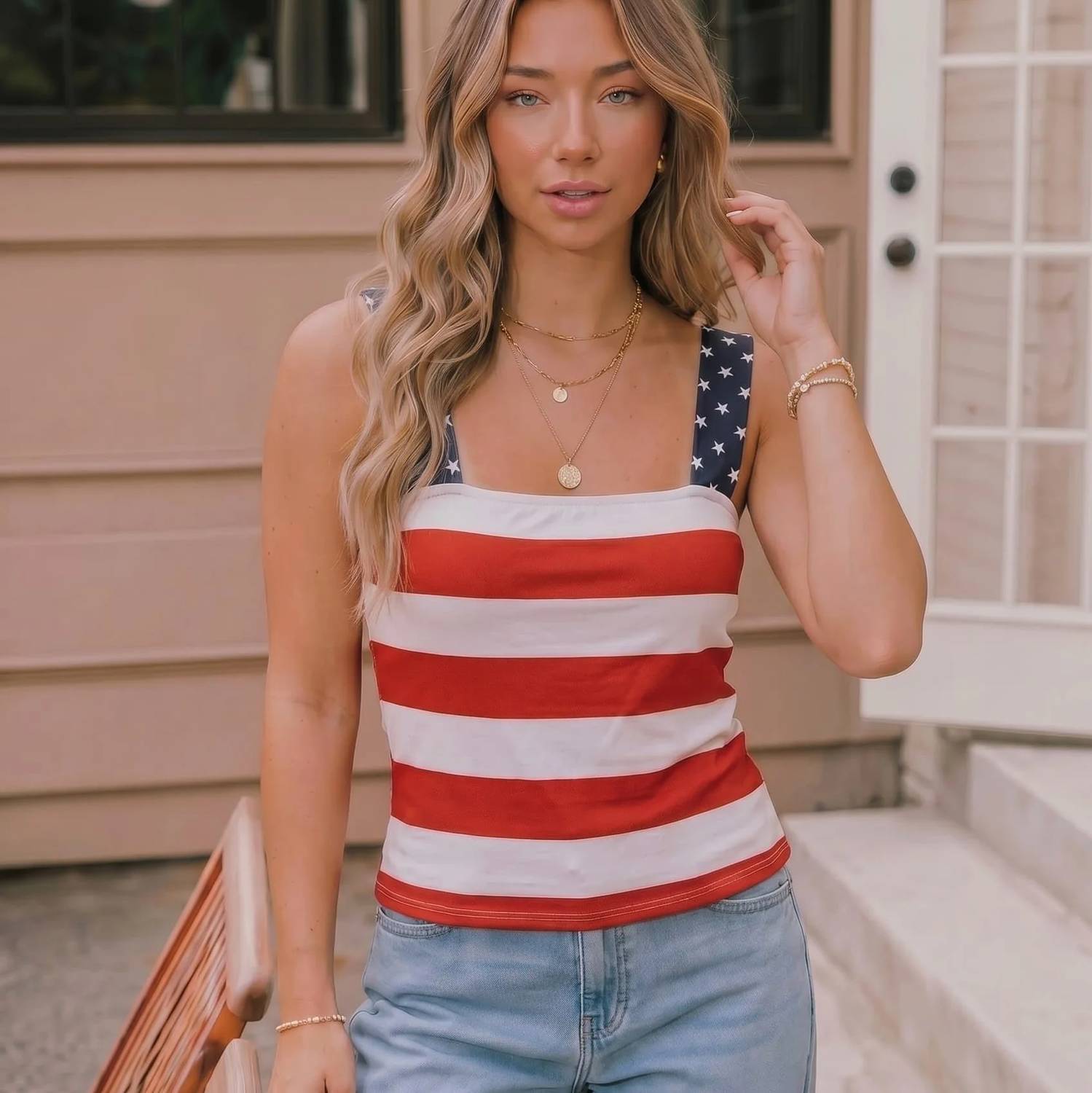 Kori - All-American Stars And Stripes Tank Top