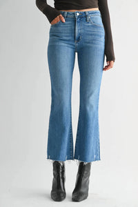 Just Black Denim - High Rise Crop Flare Jean