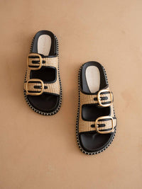 Oasis Society - Women's Daytona Two-tone Raffia Sandal