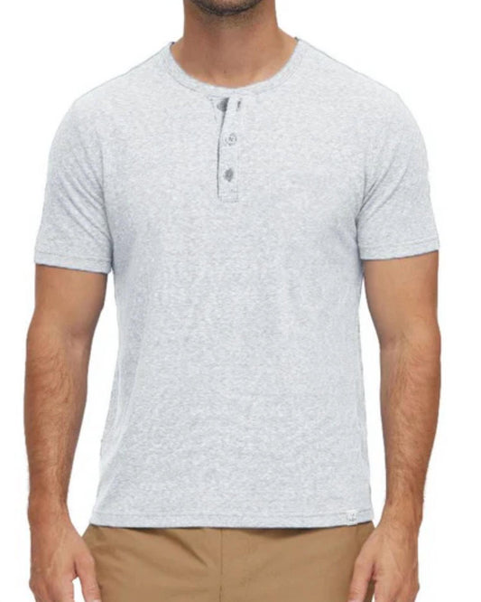 Flags & Anthem - Biscoe Ss Snowy Stripe Henley Shirt