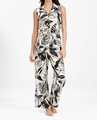 Salty Weekend - Palm Collared Jumpsuit