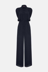 Talbot Runhof - WEAVE SLEEVELESS JUMPSUIT