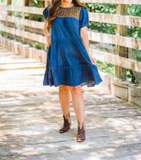 Layerz Clothing - Embroidered Tiered Dress