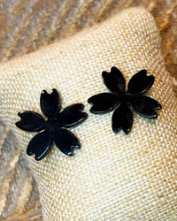 Law Designs - Women's Floral Stud Earrings
