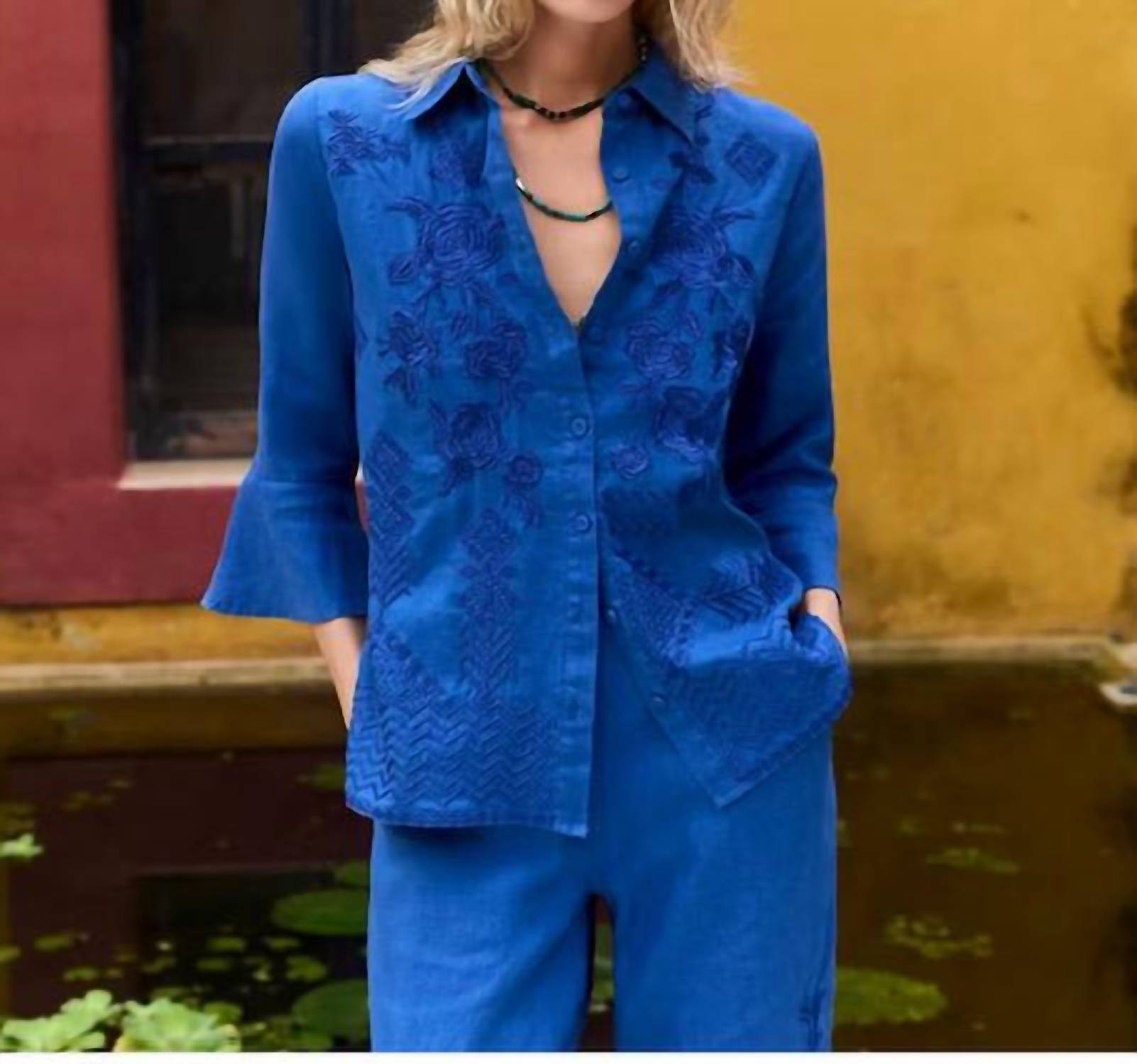 Johnny Was - CARMELITA RUFFLE SLEEVE SHIRT