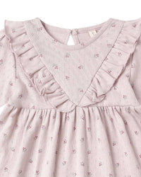 Quincy Mae - Girls' Long Sleeve Ruffle V Dress